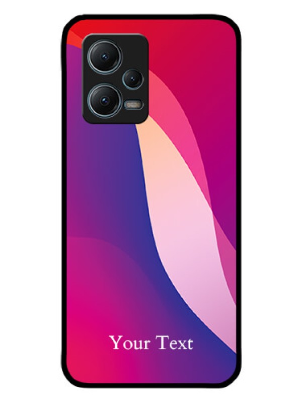 Custom Xiaomi Redmi Note 12 5G Personalized Glass Phone Case - Digital abstract Overlap Design