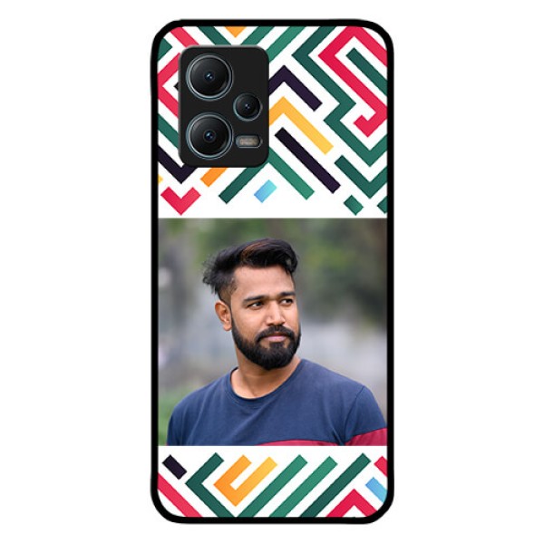 Xiaomi Redmi Note 12 5G Personalized Glass Phone Case - Colorful Maze Pattern Design Xiaomi Redmi Note 12 5G Personalized Glass Phone Case - Colorful Maze Pattern Design