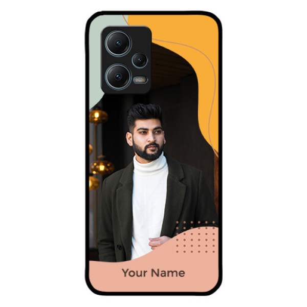 Xiaomi Redmi Note 12 5G Personalized Glass Phone Case - Tri-coloured overlay design Xiaomi Redmi Note 12 5G Personalized Glass Phone Case - Tri-coloured overlay design