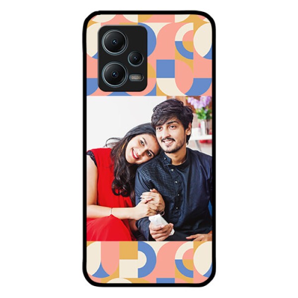 Xiaomi Redmi Note 12 5G Photo Printing on Glass Case - Semi-circle Maze Pattern Design Xiaomi Redmi Note 12 5G Photo Printing on Glass Case - Semi-circle Maze Pattern Design
