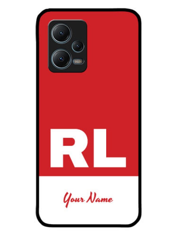 Custom Xiaomi Redmi Note 12 5G Personalized Glass Phone Case - dual tone custom text Design