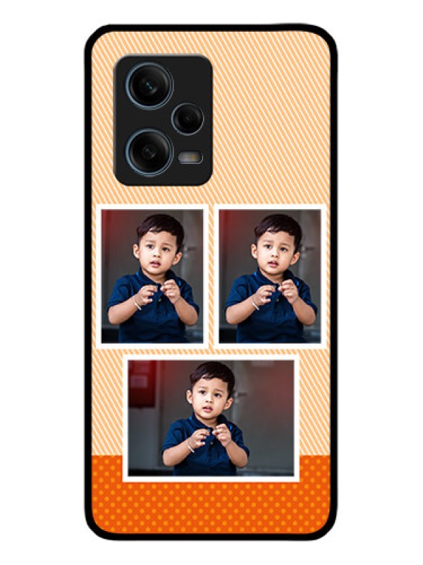 Custom Xiaomi Redmi Note 12 Pro 5G Photo Printing on Glass Case - Bulk Photos Upload Design