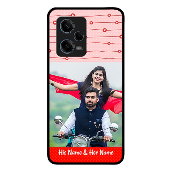 Xiaomi Redmi Note 12 Pro 5G Personalized Glass Phone Case - Red Pattern Case Design Xiaomi Redmi Note 12 Pro 5G Personalized Glass Phone Case - Red Pattern Case Design