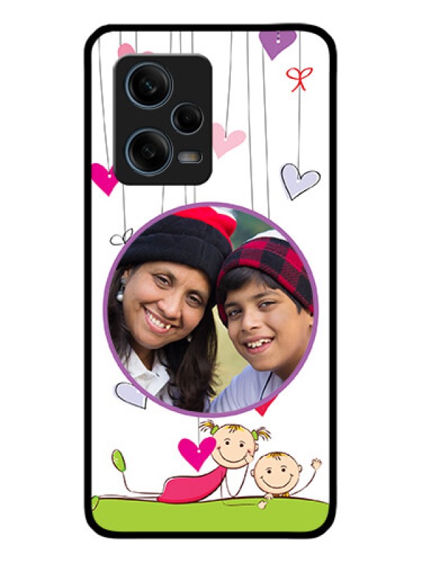 Custom Xiaomi Redmi Note 12 Pro 5G Photo Printing on Glass Case - Cute Kids Phone Case Design