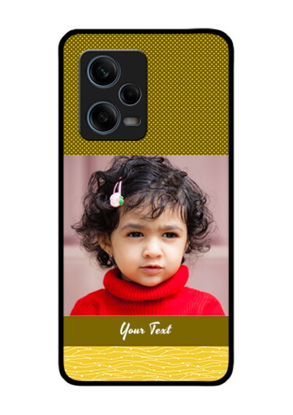 Xiaomi Redmi Note 12 Pro 5G Custom Glass Phone Case - Simple Green Color Design