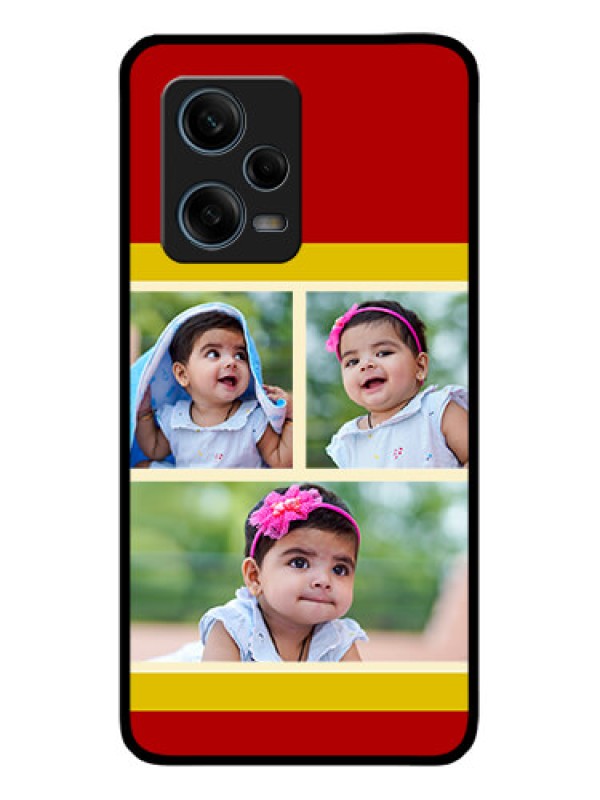 Custom Xiaomi Redmi Note 12 Pro 5G Custom Glass Mobile Case - Multiple Pic Upload Design