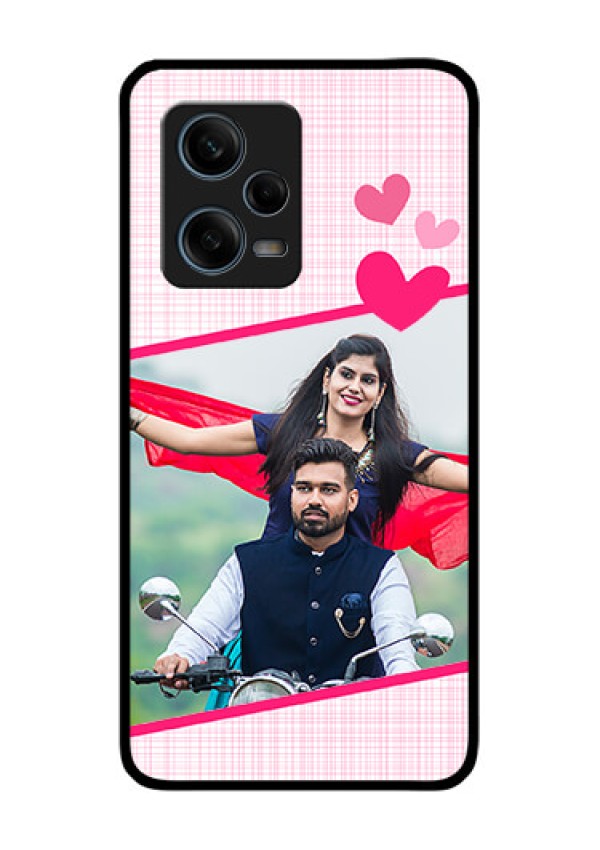 Xiaomi Redmi Note 12 Pro 5G Custom Glass Phone Case - Love Shape Heart Design