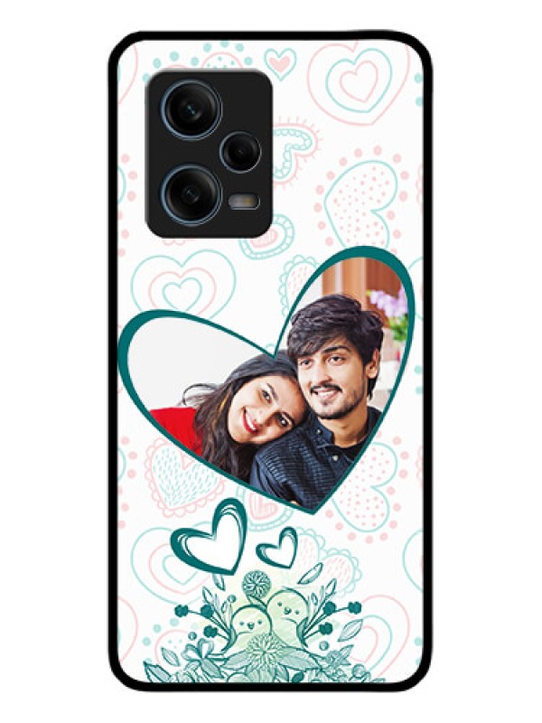 Custom Xiaomi Redmi Note 12 Pro 5G Photo Printing on Glass Case - Premium Couple Design