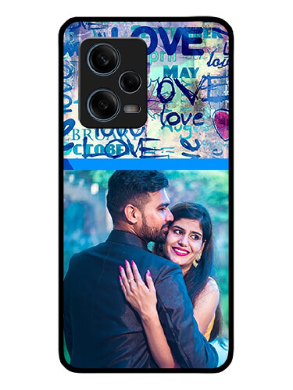 Custom Xiaomi Redmi Note 12 Pro 5G Custom Glass Mobile Case - Colorful Love Design