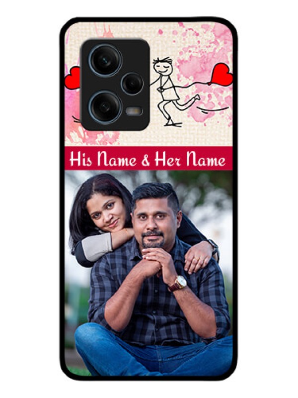 Custom Xiaomi Redmi Note 12 Pro 5G Photo Printing on Glass Case - You and Me Case Design