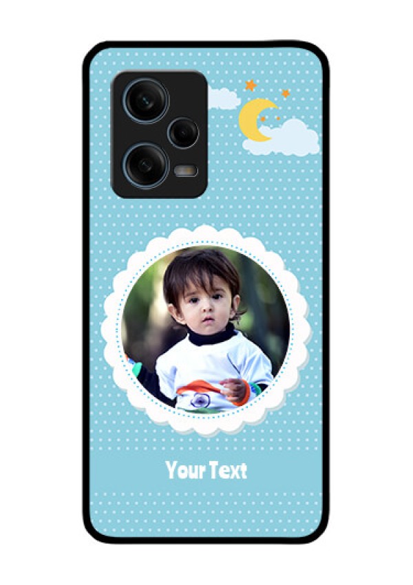 Xiaomi Redmi Note 12 Pro 5G Personalised Glass Phone Case - Violet Pattern Design