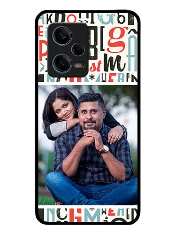 Custom Xiaomi Redmi Note 12 Pro 5G Personalized Glass Phone Case - Alphabet Design