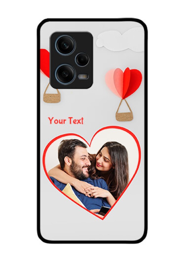 Xiaomi Redmi Note 12 Pro 5G Custom Glass Mobile Case - Parachute Love Design