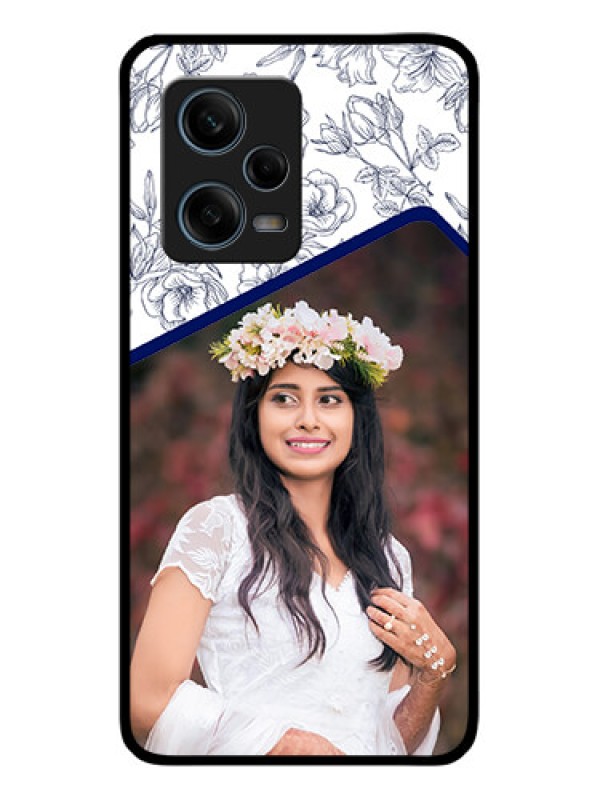 Custom Xiaomi Redmi Note 12 Pro 5G Personalized Glass Phone Case - Premium Floral Design