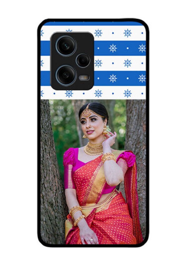 Xiaomi Redmi Note 12 Pro 5G Photo Printing on Glass Case - Snow Pattern Design