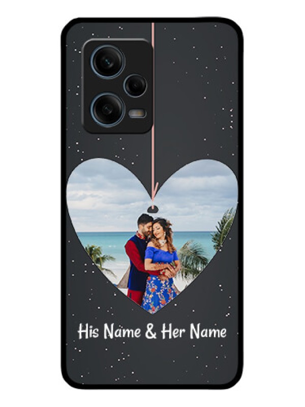 Custom Xiaomi Redmi Note 12 Pro 5G Custom Glass Phone Case - Hanging Heart Design