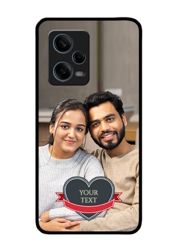 Xiaomi Redmi Note 12 Pro 5G Custom Glass Phone Case - Just Married Couple Design