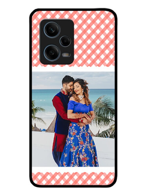 Custom Xiaomi Redmi Note 12 Pro 5G Personalized Glass Phone Case - Pink Pattern Design