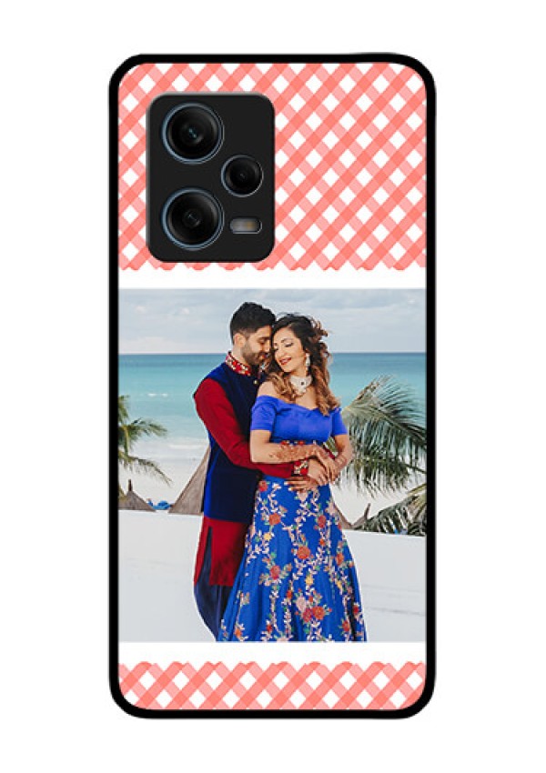 Xiaomi Redmi Note 12 Pro 5G Personalized Glass Phone Case - Pink Pattern Design