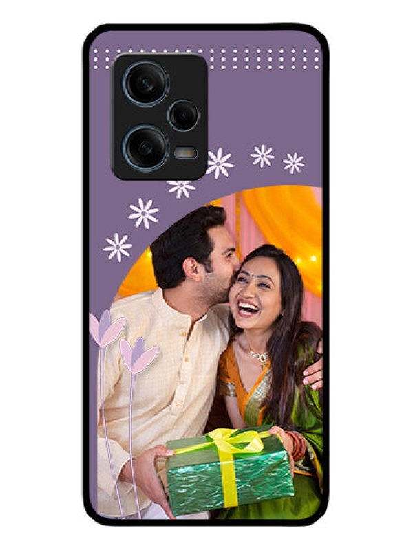 Custom Xiaomi Redmi Note 12 Pro 5G Custom Glass Mobile Case - Lavender flowers design