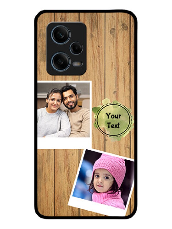 Custom Xiaomi Redmi Note 12 Pro 5G Custom Glass Phone Case - Wooden Texture Design