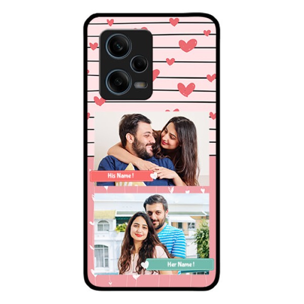 Xiaomi Redmi Note 12 Pro 5G Custom Glass Mobile Case - Photo with Heart Design Xiaomi Redmi Note 12 Pro 5G Custom Glass Mobile Case - Photo with Heart Design