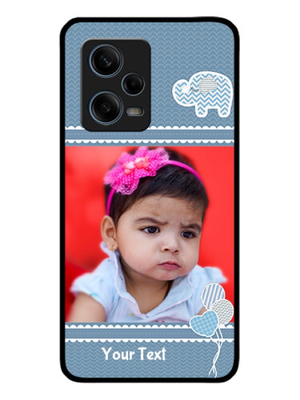 Custom Xiaomi Redmi Note 12 Pro 5G Photo Printing on Glass Case - with Kids Pattern Design