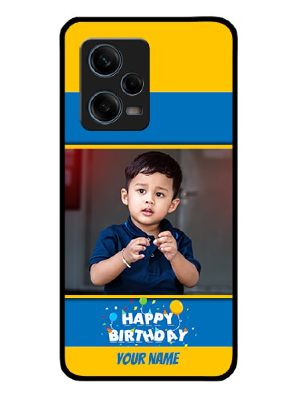 Custom Xiaomi Redmi Note 12 Pro 5G Custom Glass Mobile Case - Birthday Wishes Design