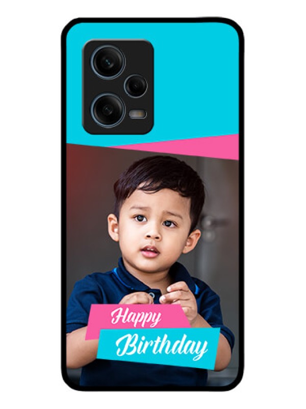 Custom Xiaomi Redmi Note 12 Pro 5G Personalized Glass Phone Case - Image Holder with 2 Color Design