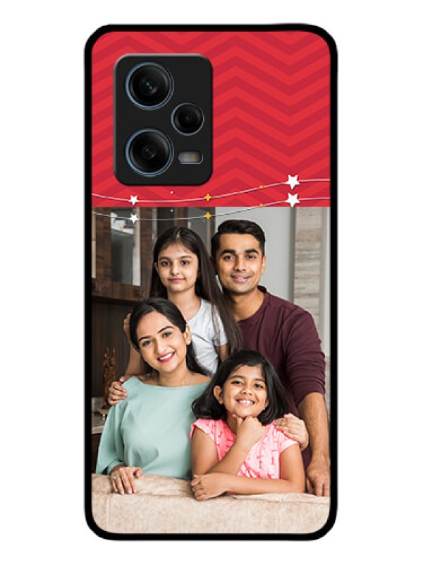 Custom Xiaomi Redmi Note 12 Pro 5G Personalized Glass Phone Case - Happy Family Design
