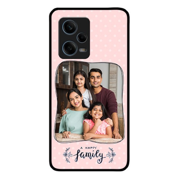 Xiaomi Redmi Note 12 Pro 5G Custom Glass Phone Case - Family with Dots Design Xiaomi Redmi Note 12 Pro 5G Custom Glass Phone Case - Family with Dots Design