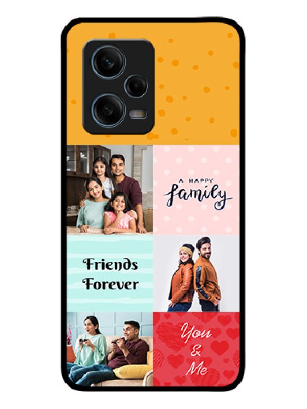 Custom Xiaomi Redmi Note 12 Pro 5G Personalized Glass Phone Case - Images with Quotes Design