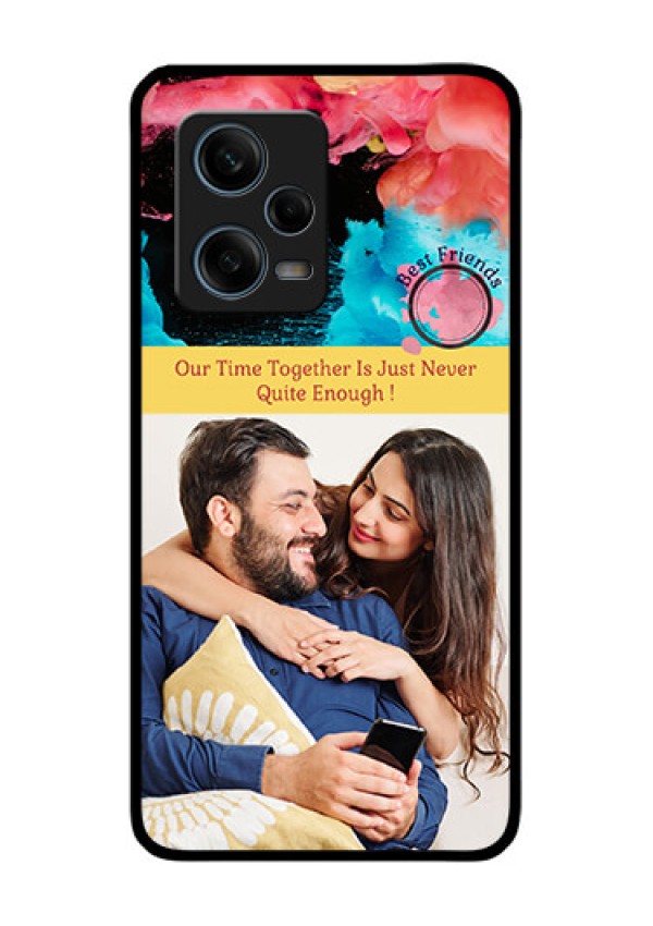 Xiaomi Redmi Note 12 Pro 5G Custom Glass Mobile Case - Quote with Acrylic Painting Design