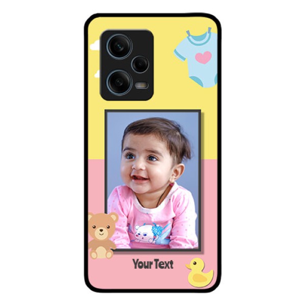 Xiaomi Redmi Note 12 Pro 5G Photo Printing on Glass Case - Kids 2 Color Design Xiaomi Redmi Note 12 Pro 5G Photo Printing on Glass Case - Kids 2 Color Design