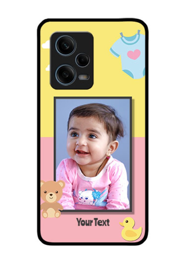 Xiaomi Redmi Note 12 Pro 5G Photo Printing on Glass Case - Kids 2 Color Design