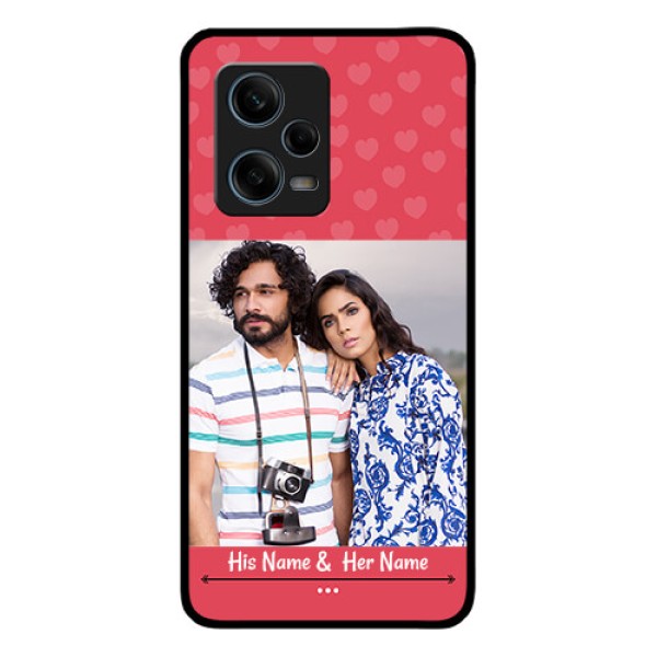 Xiaomi Redmi Note 12 Pro 5G Photo Printing on Glass Case - Simple Love Design