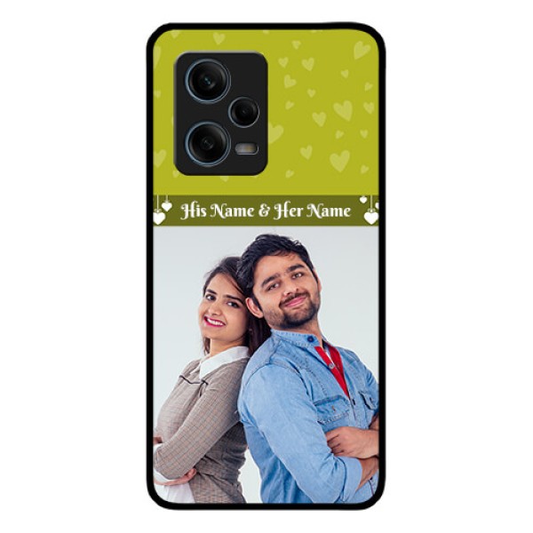 Xiaomi Redmi Note 12 Pro 5G Custom Glass Phone Case - You & Me Heart Design Xiaomi Redmi Note 12 Pro 5G Custom Glass Phone Case - You & Me Heart Design