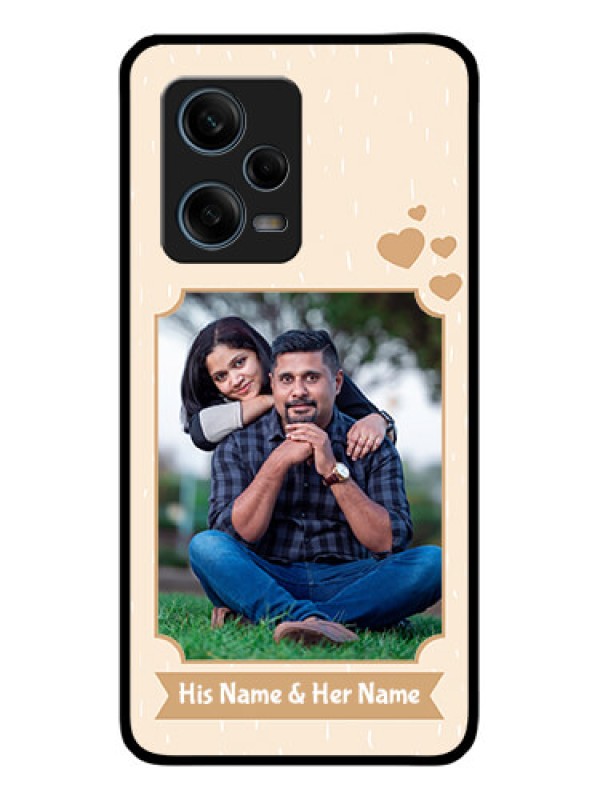 Custom Xiaomi Redmi Note 12 Pro 5G Custom Glass Phone Case - with confetti love design