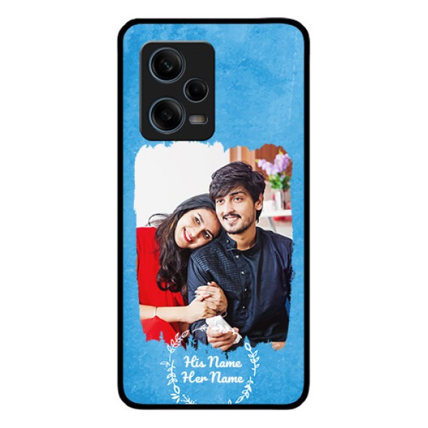 RedmiNote 12 Pro 5G Custom Glass Phone Case - Blue Color Vintage Design RedmiNote 12 Pro 5G Custom Glass Phone Case - Blue Color Vintage Design