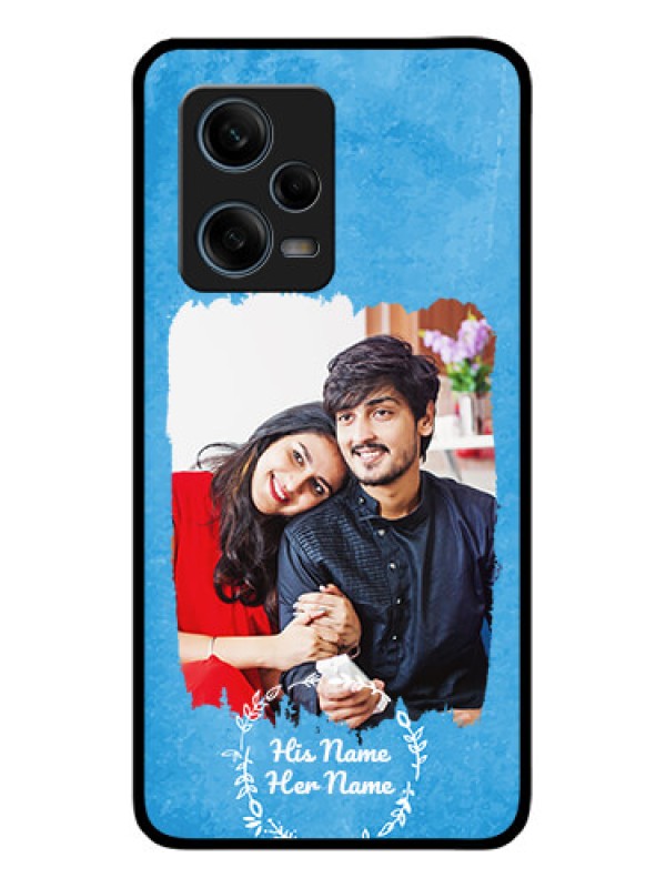 Custom RedmiNote 12 Pro 5G Custom Glass Phone Case - Blue Color Vintage Design