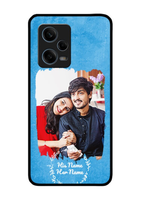 RedmiNote 12 Pro 5G Custom Glass Phone Case - Blue Color Vintage Design