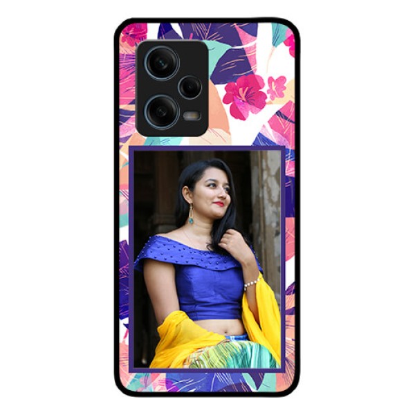 Xiaomi Redmi Note 12 Pro 5G Custom Glass Mobile Case - Abstract Floral Design Xiaomi Redmi Note 12 Pro 5G Custom Glass Mobile Case - Abstract Floral Design