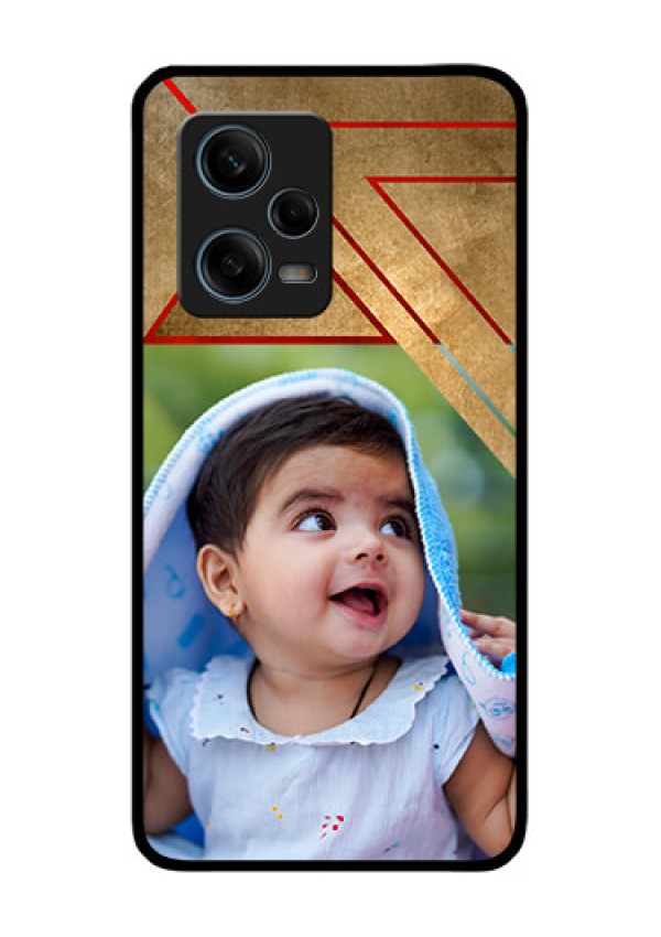 Xiaomi Redmi Note 12 Pro 5G Personalized Glass Phone Case - Gradient Abstract Texture Design