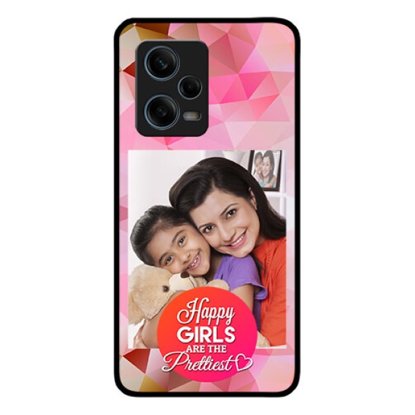Xiaomi Redmi Note 12 Pro 5G Photo Printing on Glass Case - Abstract Triangle Design