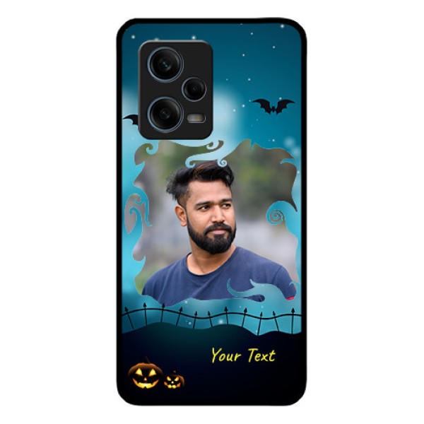 Xiaomi Redmi Note 12 Pro 5G Custom Glass Phone Case - Halloween frame design
