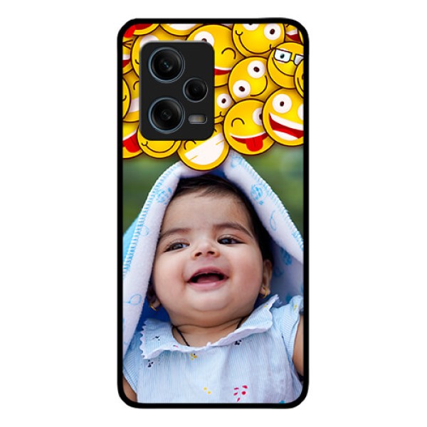Xiaomi Redmi Note 12 Pro 5G Custom Glass Mobile Case - with Smiley Emoji Design
