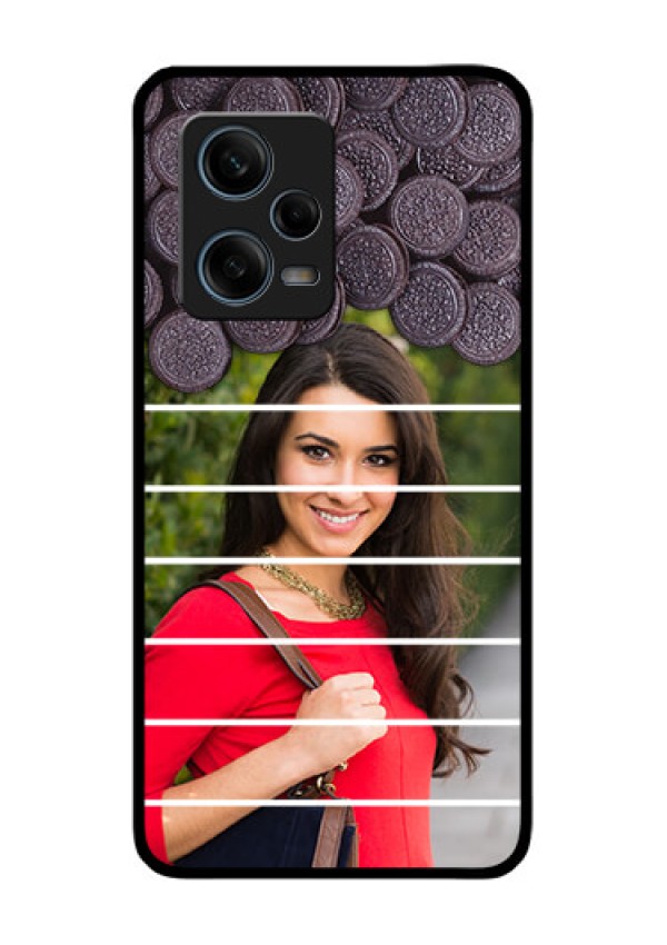 Xiaomi Redmi Note 12 Pro 5G Custom Glass Phone Case - with Oreo Biscuit Design