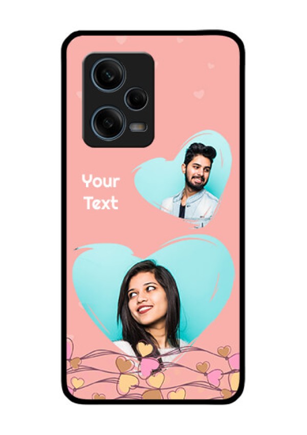 Xiaomi Redmi Note 12 Pro 5G Custom Glass Mobile Case - Love Doodle Design