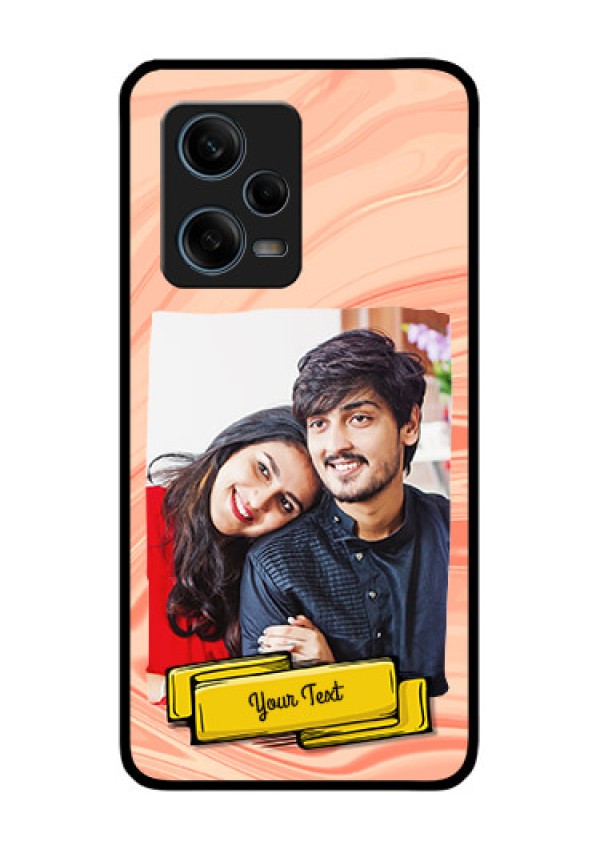 Xiaomi Redmi Note 12 Pro 5G Personalized Glass Phone Case - Marble Texture Design