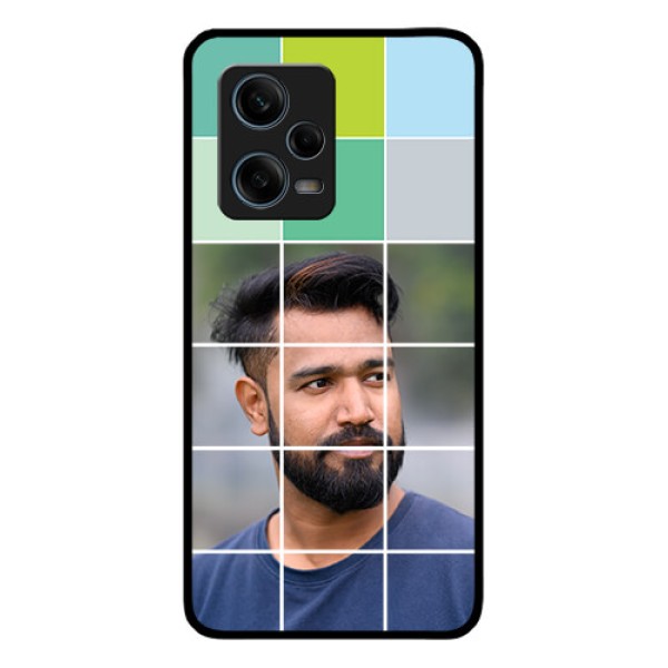 Xiaomi Redmi Note 12 Pro 5G Photo Printing on Glass Case - with white box pattern